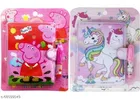 Peppa and Unicorn Diary with Pen Set (Multicolor, Set of 2)