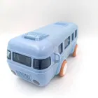 Plastic Bus Shape Sipper Bottle for Kids, Multicolor 