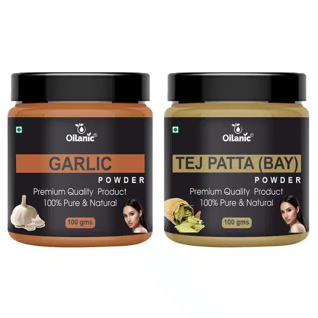 Natural Garlic & Tej Patta Powder for Skin & Hair (Pack of 2, 100 g)