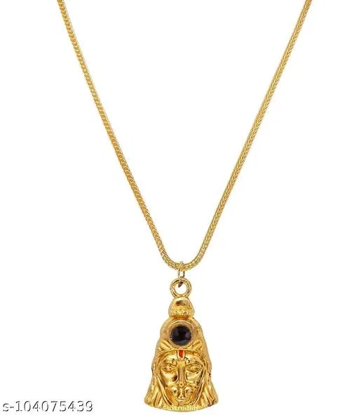 Hanuman Locket with Gold Plated Chain for Men (Gold)