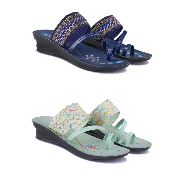 Heels for Women (Multicolor, 5) (Set of 2)