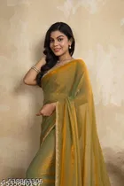 JImmy Choo Saree for Women, Gold 