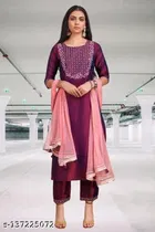 Viscose Rayon Embroidered Kurti for Women 