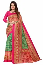 कानूड़ा प्रिंट्स फैंसी विमेंस मैसूर आर्ट सिल्क प्रिंटेड साड़ी 