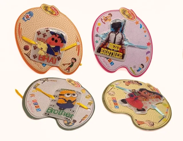 Thread Rakhi for Kids (Multicolor, Pack of 4)