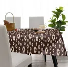 PVC Printed Table Cover (Brown, 54x90 Inches)