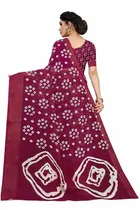 शारदा क्रिएशन लिनन बंधनी प्रिंटेड साड़ी 