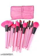 Premium Makeup Brushes (Pink & Black, Set of 24)