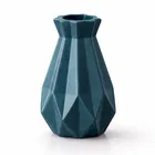 Geometric vase Plastic Indoor Planter Blue