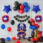 Captain AMerica Theme 1st Birthday Balloon Decoration Kit For Kids, Multicolor, Pack Of 53