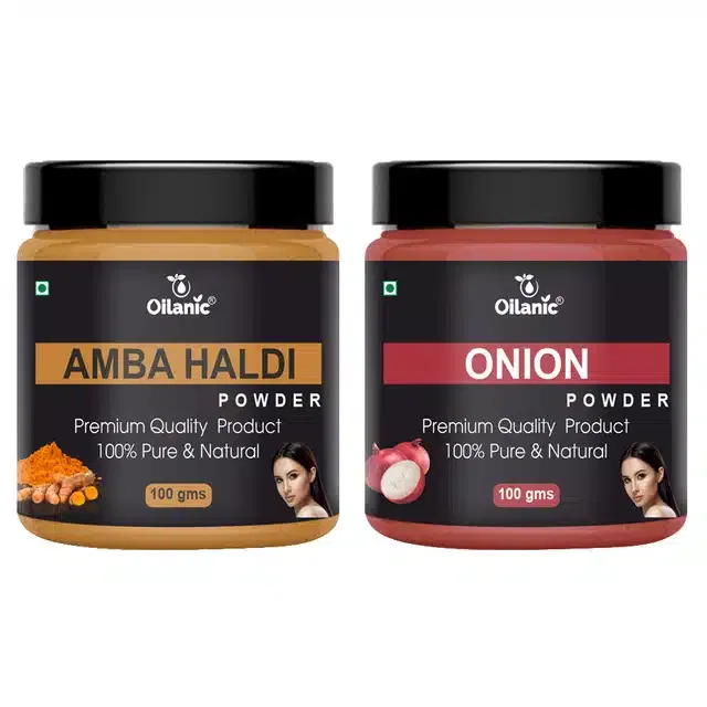 Natural Amba Haldi & Onion Powder for Skin & Hair (Pack of 2, 100 g)