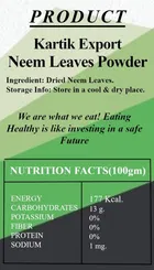 Kartik Export Neem Leaf Powder 250 Gm Jar Pack | Neem Powder for Face Pack, Eating, Hair & Skin Care