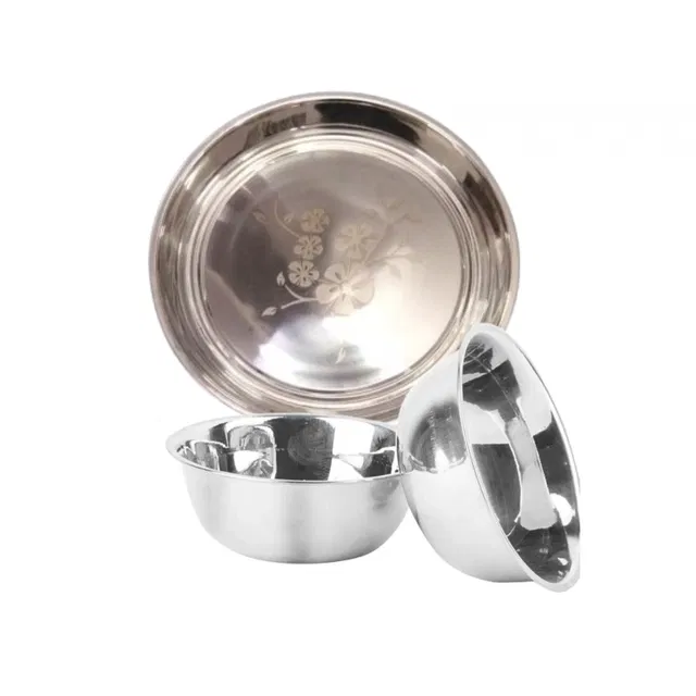 1 plate and 2 bowl combo, Set of 1