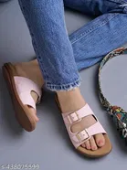 Comfort Pink Flat Sandals for Women 