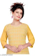 Cotton Blend Printed Kurti for Women 