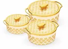 Combo of 1000 ml, 1500 ml & 2500 ml Casserole with Lid 