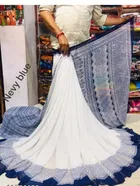Georgette Applique Saree for Women 
