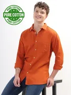 100% Cotton Full Sleeves Solid Shirt for Men 
