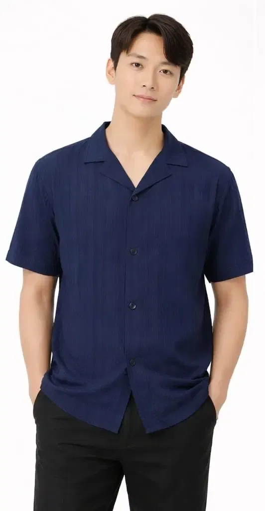 Self Design Casual Shirts for Men (Blue, S)