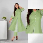 Solid Embroidered Panelled Kurti for Women 