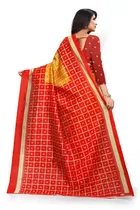 Art Silk Bandhani Saree for Women 