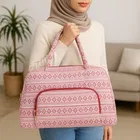 Canvas Printed Handbag for Women (Red)