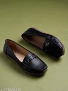 Shoetopia Girls Loafers - Black 