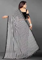 Trendy satin Saree with Blouse Piece For Women 