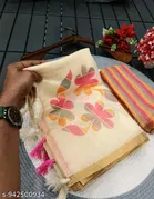 Cotton Linen Saree for Women 