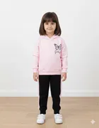 Cotton Blend Printed , Pink & Black 