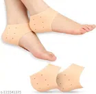 Silicone Pain Relief Heel Socks for Unisex (Beige)