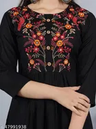 Rayon Embroidred Anarkali Kurti for Women 