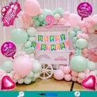 Princess Theme 9th Happy Birthday Decoration Items For Girls , Multicolor, Pack of 110