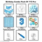 Coco Melon Theme 3rd Happy Birthday Decoration Items For Girls, Multicolor, Pack of 112