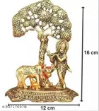 Aluminium Krishna with Cow Statue 