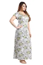Hosiery Floral Print Nightdress for Women 
