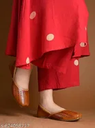 Shoetopia Brown Printed Punjabi Jutti 