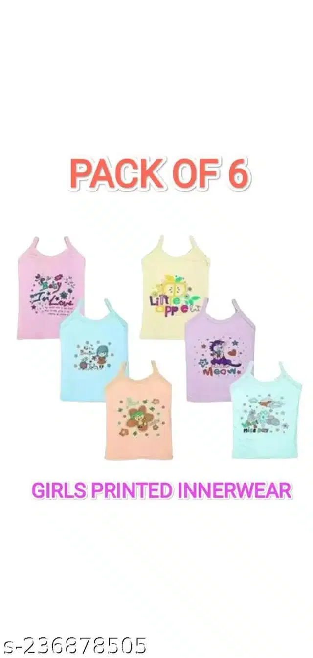 Cotton Vest for Kids (Multicolor, 18-24 Months) (Pack of 6)