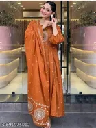 Embroidered Bamboo Kurta Set for Women 