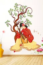 AVV Chinese Girl Guitar Stickers 110x110cm