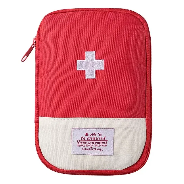 Canvas Portable First Aid Pouch (Red)