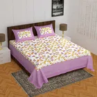 Sanganeri Jaipuri Traditional Printed Double Bed Sheet with 2 Pillow Covers 