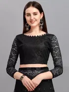 Net Solid Saree for Women 