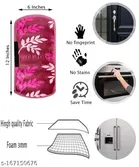 KANUSHI Industries® 1Pc Fridge Cover for Top with 6 Utility Pockets + 2 Handles Covers + 4 Fridge Mats 