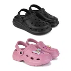 Clogs for Women, Pack of 2 (Multicolor, 7)
