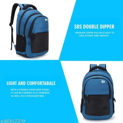 Polyester Backpack for Men & Women, Blue