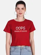 Cotton Blend Printed Top for Women 