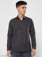 Polycotton Checked Shirts for Men, Multicolor 