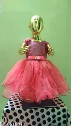 Net Sleeveless Dress for Girls 