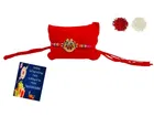 Metal Rakhi with Greeting Card & Roli Chawal 